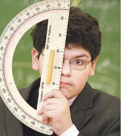 Школьник в маске