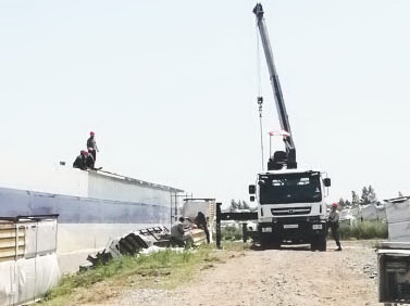 Свиноводческий комплекс в Ракитном - уже видны стены