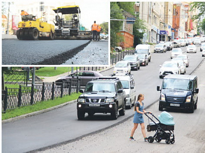 Хабаровск отремонтировал первые шестнадцать участков дорог